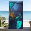 Fantasy Drache Strandtuch Sommer Pool Badetuch Exotischer Tropischer Druck Wasserdicht Groß Übergröße Urlaubsdekoration 80x160cm