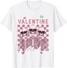 Anti-Valentinstag-Club-Skelett-Grafik-T-Shirt, lustiges Single-Day-Freizeit-Rundhals-T-Shirt für Männer und Frauen