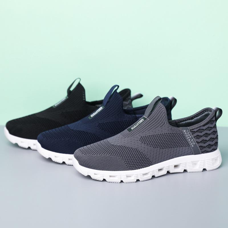 Men's New Trendy Comfortable Breathable Slip-On Casual Shoes, Low Top Lightweight Athletic Sneakers, Plus Size Walking Shoes for Dad