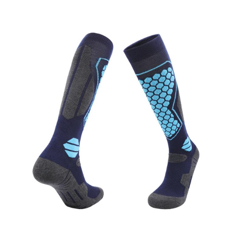 Unisex Merino Wool Ski Socks - Thick, Long Tube for Autumn/Winter, Anti-Cold for Warmth
