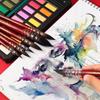 Red Round Head Watercolor Brush with Squirrel Imitation Nylon Hair for Adult Artists