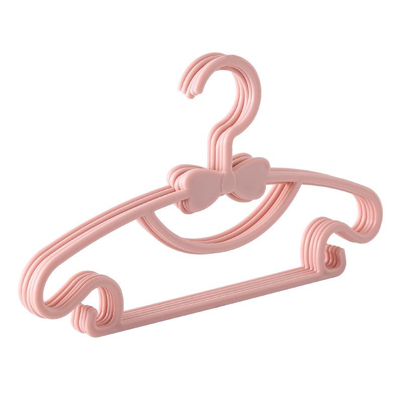 Children's Plastic Hanger Children's Big Children's Clothes Hanging Children's Baby Clothes with Baby Bow Hanger Pants Rack