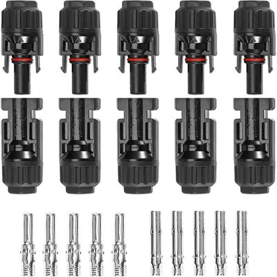 10 Pares Conector Solar MC4 1000V Plug Solar 30A para Conexão de Cabo FV Resistente a UV IP67 Conector Macho Fêmea
