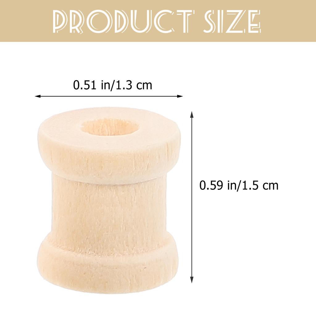 20Pcs 100pcs Unfinished Wood Spools DIY Craft Bobbins for Weaving Sewing String Holder Handmade Jewelry Making Supply Kit