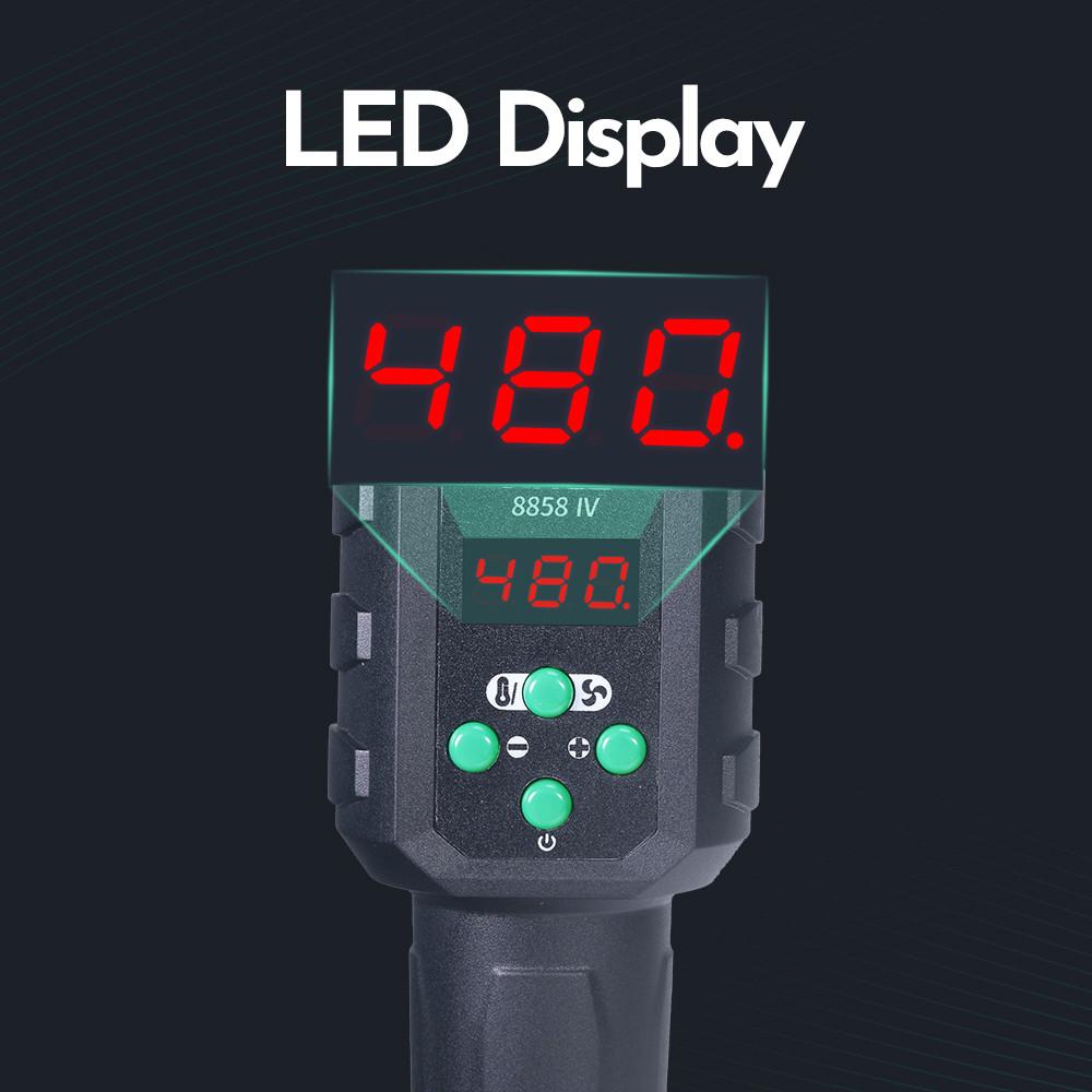 8858IV 700W Micro Hot Air Gun ℃/℉ Temp Adjusted Soldering Rework Welding Station LCD Digital Heat Gun BGA IC Solder Tools