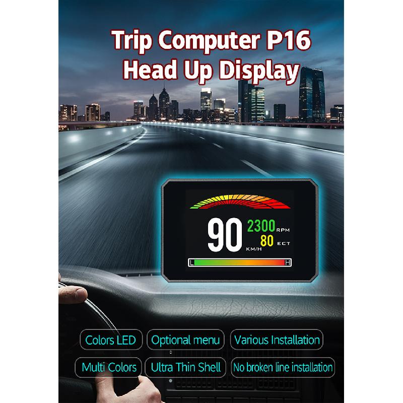 Trip Computer Hud Obd2 Gauge Speed Voltage Meter Fuel Water Temp Universal Car
