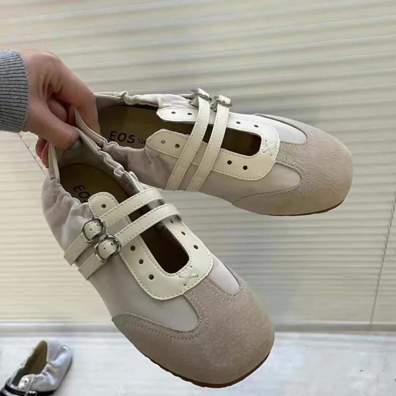 Flats Women's Sports Shoes Fashion Sneakers Casual Shallow Loafers Shoes 2025 Summer Walking Ballet Trend Sneakers Women