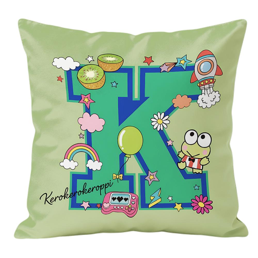 Keroppi Double Sided Print Pillow Cover Decorative Cushion Cover for Sofa Bedroom Cool Things for the Room Kawaii Room Decor