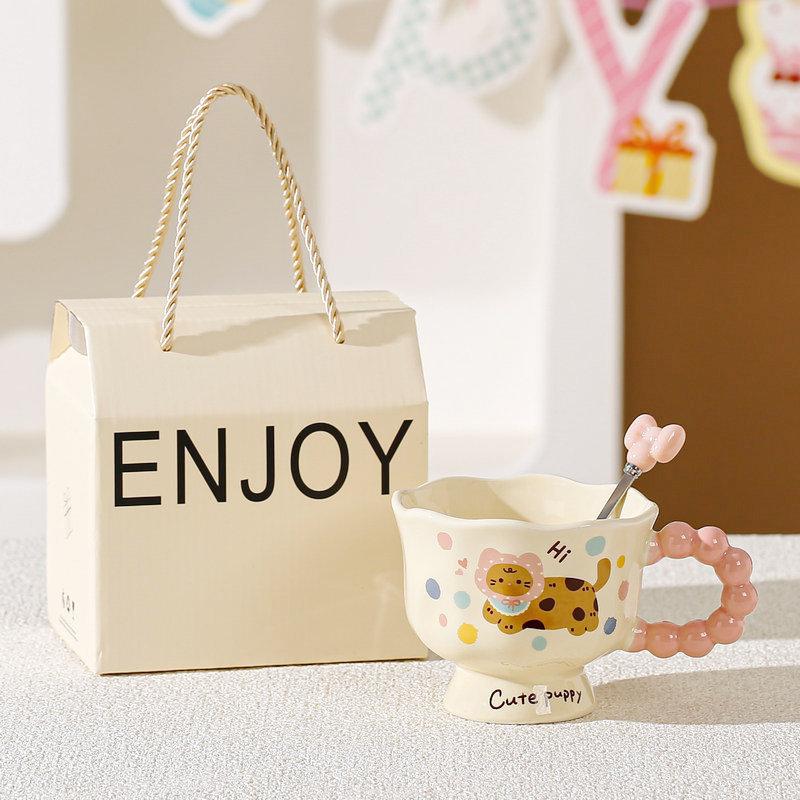 Cartoon Bear Ceramic Cup Souvenir Mug Household Water Cup Coffee Cup Birthday Gift High Appearance Cup