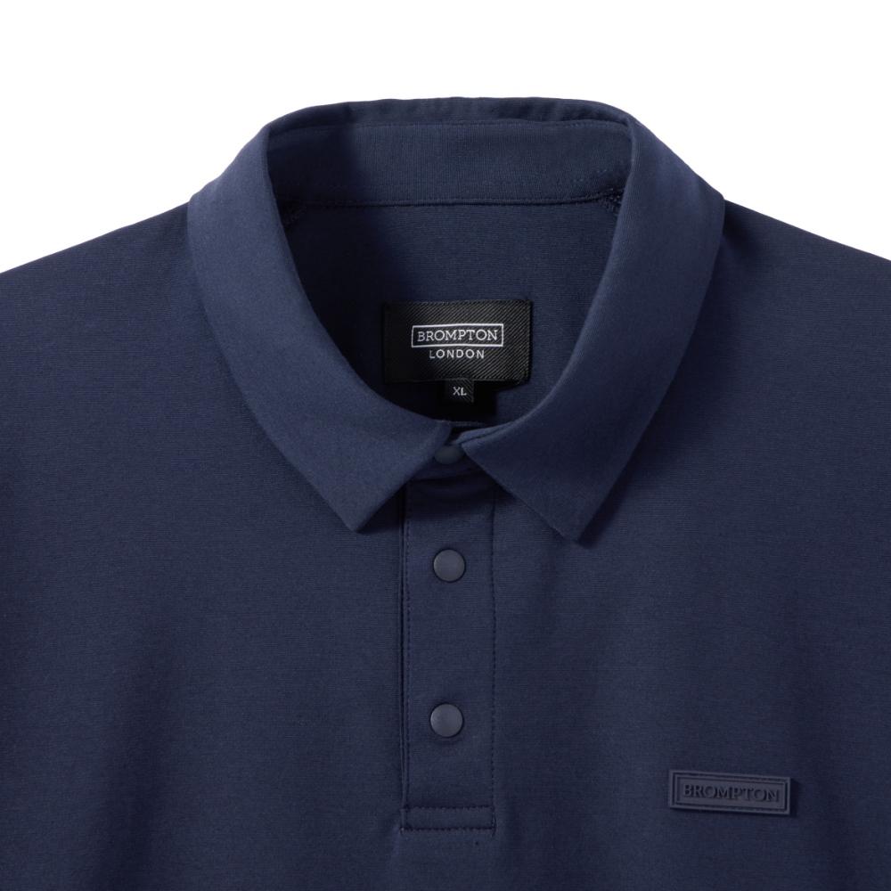 BROMPTON LONDON Supima Stretch Collar T-Shirt - Navy (P242Upl120)