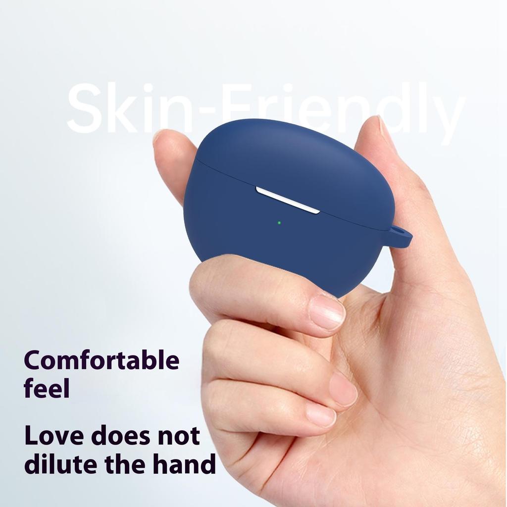 For Oppo Enco Air3i Protective Case Semi In-Ear Bluetooth-Compatible Earbuds Silicone Cover with Hook
