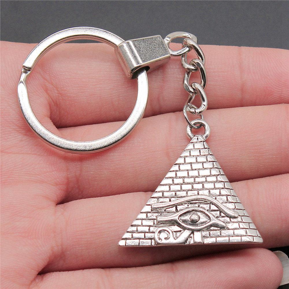 Star of David Talisman Amulet Pendant Antique Bronze Metal Keychain with 30mm Ring for Boys Bag Charm