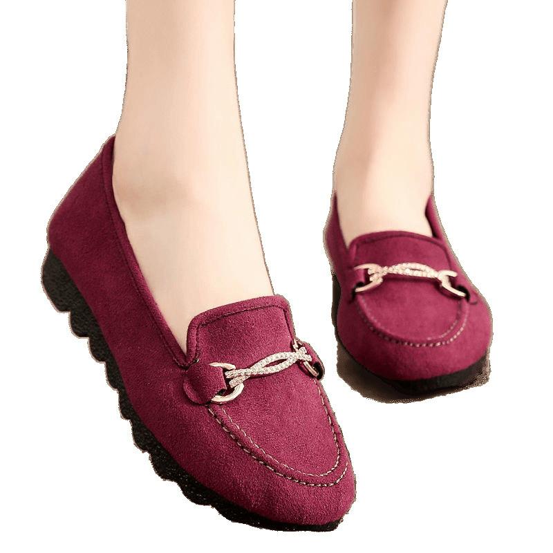 Old Beijing Cloth Shoes Women's Single Shoes Large Size Black Work Shoes Non-slip Soft-soled Maternity Shoes Casual Beanie Shoes Mother Shoes