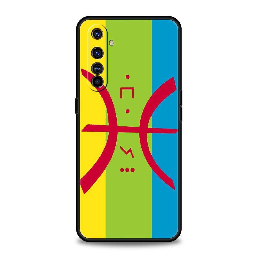 Realme 12 11 10 9 8 5G 7 6 GT5 GT3 GT2 Pro Plus C21 C11 C25 C35 İçin Telefon Kılıfı GT Neo 2 3 3T 5 İçin Kapak Amazigh Berberi Bayrağı