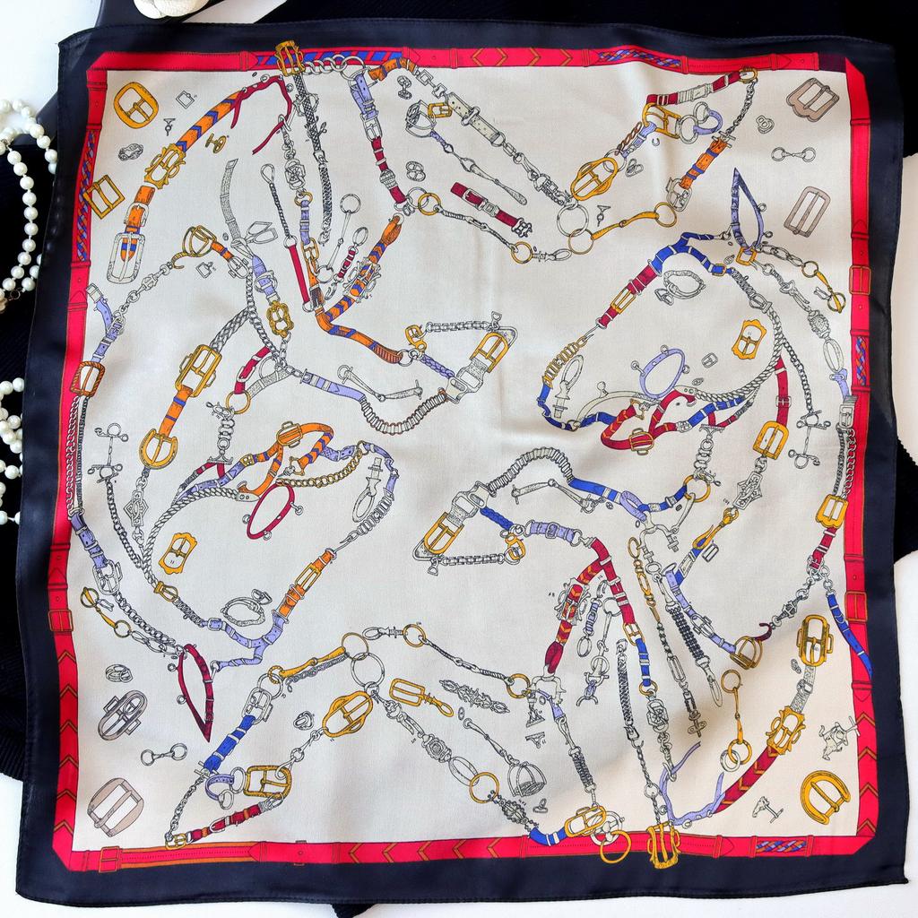 Neuer 100% Naturseide Schal Halstuch Foulard Damen Bandana Schals Frauen Hijab Schal Wickeltuch Quadratisches Kopftuch