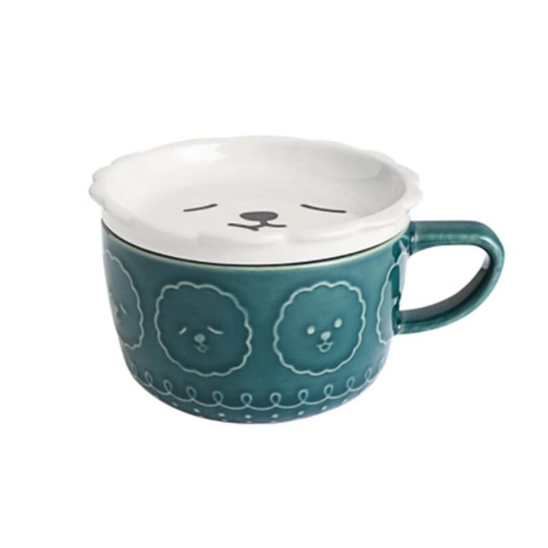 Japanese Cartoon Animal Ceramic Mug with Lid