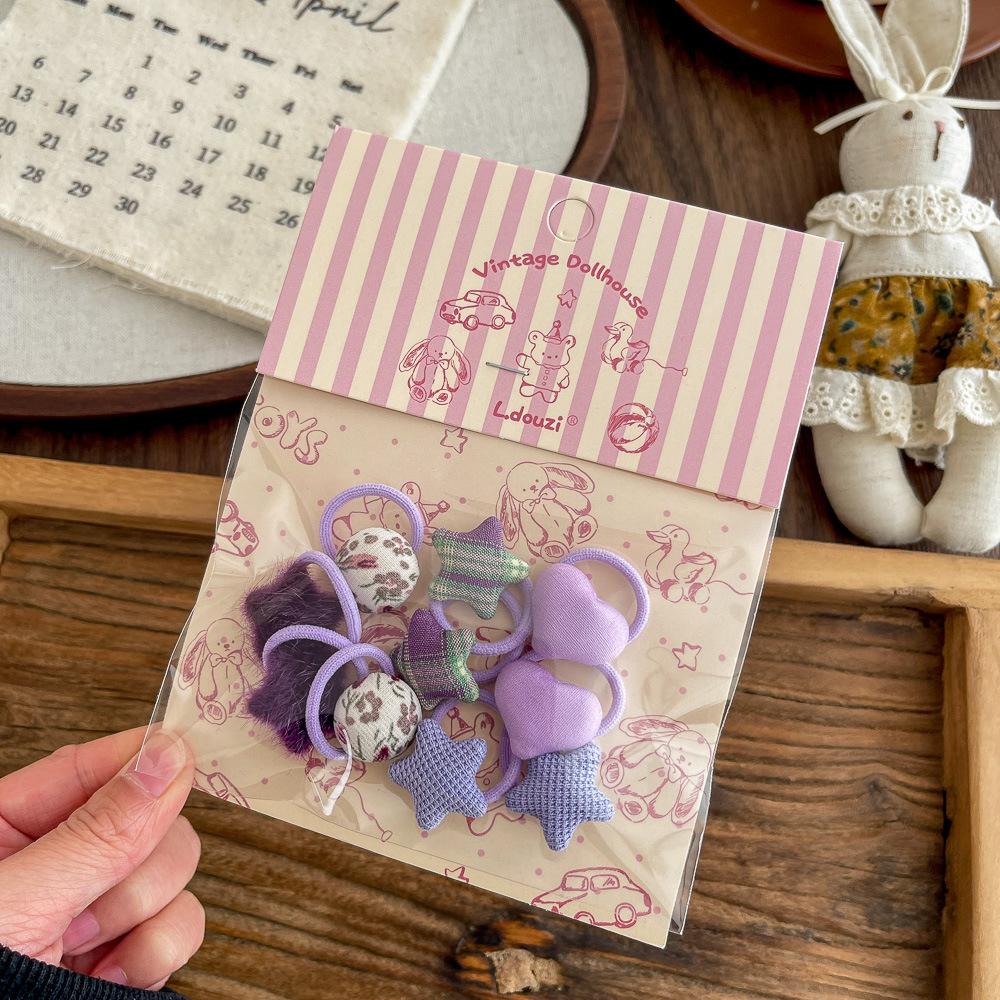 10pc mini faixa de cabelo do bebê kawaii dos desenhos animados floral animal elástico corda de cabelo para a criança menina pequena tumb faixa de cabelo adorável headwear