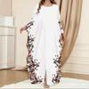 Middle Eastern Batwing Sleeve Loose Print Dress