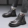 Autumn and winter boots men's British style versatile high top workwear snow Genuine leather boots men's short boots
