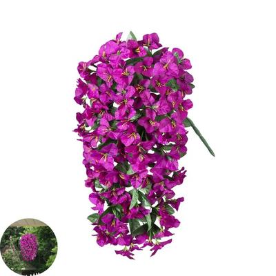 Artificial Bougainvillea Flower Faux Hanging Bougainvillea for Outside Long Trailing Vines Fake Flower for Door Porch Planter Urn Patio Balcony Decor