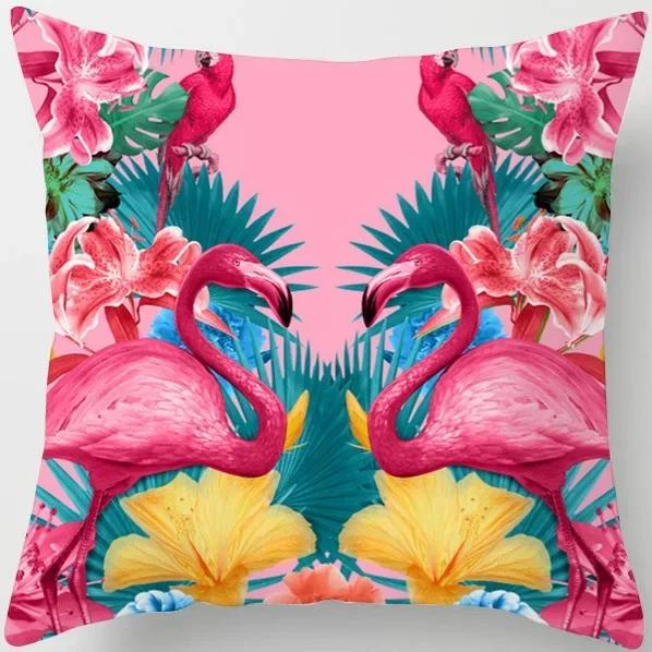 Creative Cartoon Flamingo Cushion Cover Home Living Room Bedroom Sofa Car Decorative Pillowcase 45*45Cm