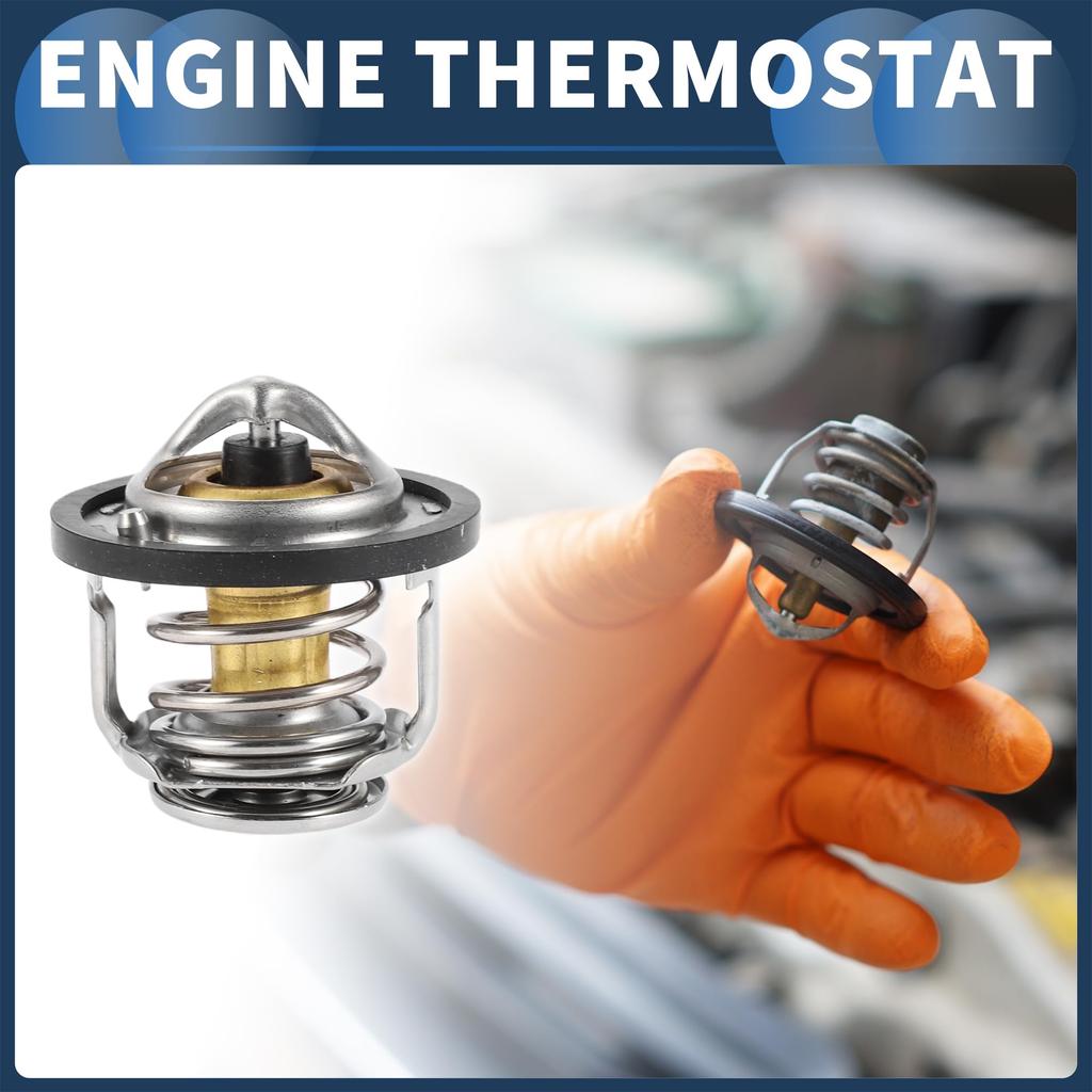 INFINAUTO Car Engine Coolant Thermostat for Toyota Camry Metal Silver 1 Piece Thermostat, 2.2 1991-1996, No. 9091603046, Tone,