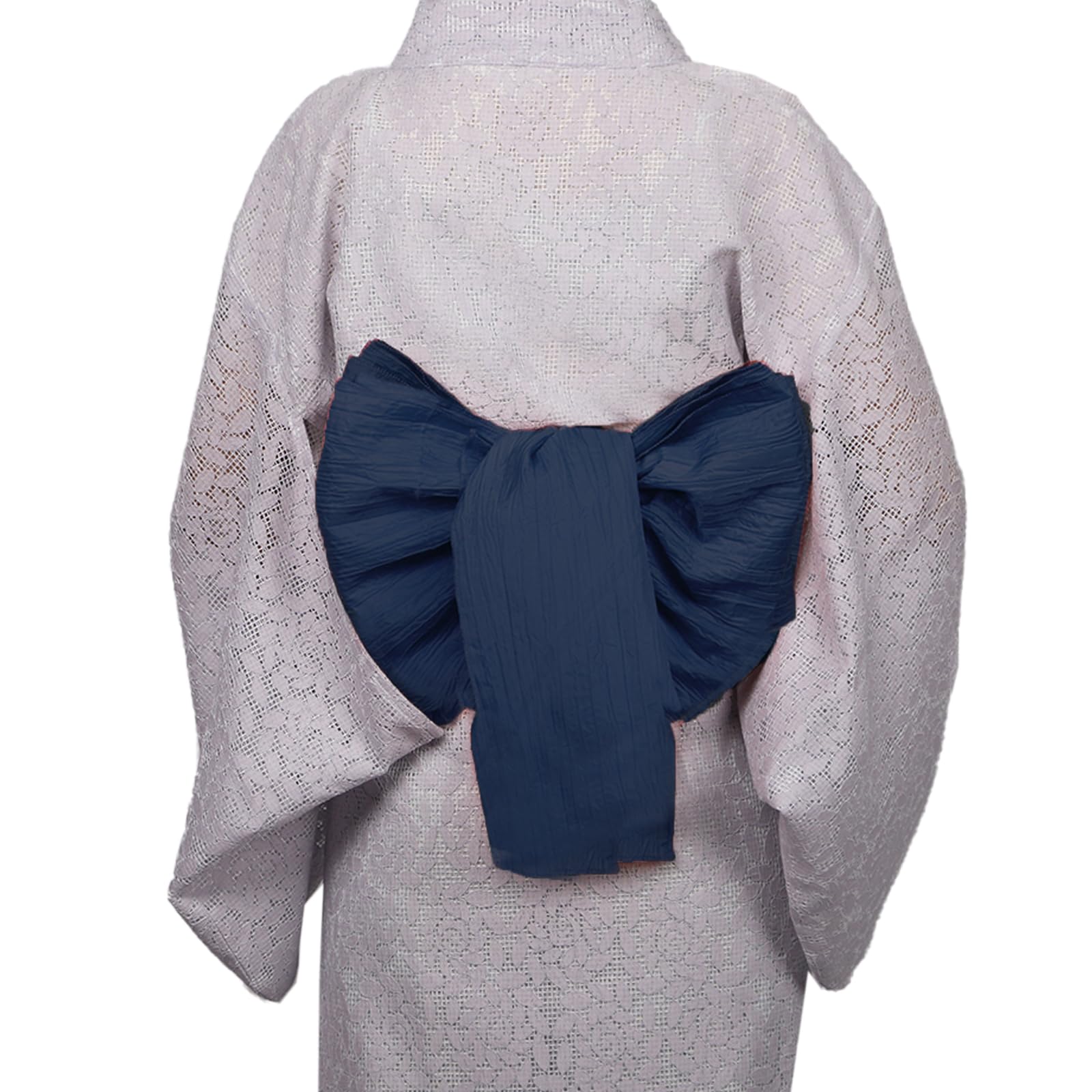[TOuWA] Pre-tied Obi (Sash) - Wrinkle-resistant, Yukata Obi with Front Board Set - Easy to Tie - Bow Ribbon Design - Perfect for Fireworks Festivals,