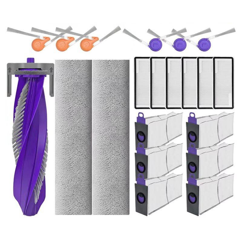 A71G-For Narwal Flow 1 Robot Vacuum Cleaner Vacuum Main Brush Side Brush Hepa Filter Dust Bag Roller Mop Set Replacement Parts