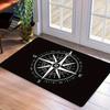 Nautical Compass Doormat Anchor Rudder Printed Small Carpet Non-slip Water Bathroom Kitchen Doormat Home Decoration
