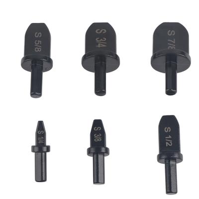 6Pcs Swaging Tool Drill Bit Set Hex Triangular Handle Manual Copper Pipe Flaring Tool HVAC