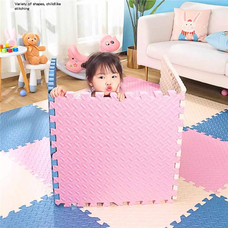 10 ks 30x30cm Extra silná voděodolná pěnová podlahová hrací podložka Protiskluzová bezpečnostní puzzle podložka Dekorace obývacího pokoje ložnice Sestavitelné koberce