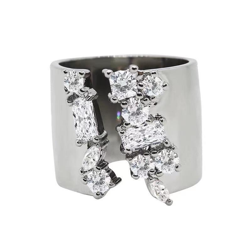 Brilliant Galaxy Zirconia Open Ring for Women - Trendy, Fashionable, Unique Design Adjustable