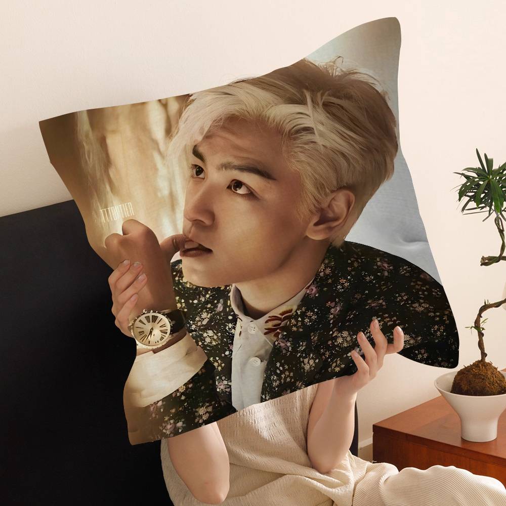 Korean Celebrity Singer T-TOP Pillow Cover Sofa Cushion Cover Home Room Decoration Children Gift
