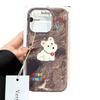 Neue Apple IMD Handyhülle mit niedlichem Cartoon-Hundmuster für Mädchen, High-End-Haptik, Transparente Doppelschicht-IMD-Handyhülle