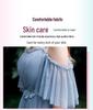 2025 New Off-the-Shoulder Bridesmaid Dress: Mid-Length, Slimming, with Fairy Charm for Special Occasions.