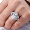 Sterling  Cubic Zirconia 3Pcs Set Rings Women for Wedding Engagement Party Luxury Trendy  Female Jewelry