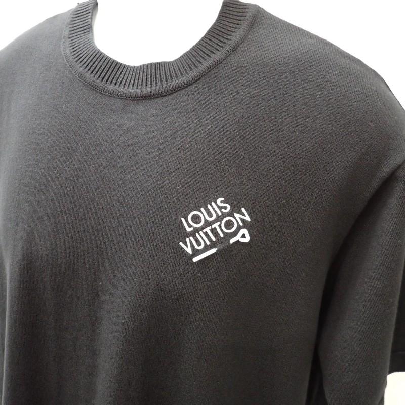 LOUIS VUITTON  L Short sleeve T-shirt black cotton mens