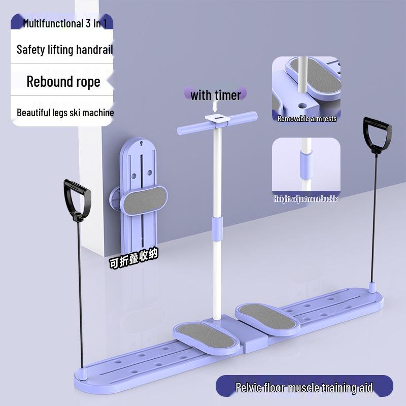 Split-Type Ski Machine & Leg Slimmer: Pelvic Floor Trainer and Ab Board for Home Fitness