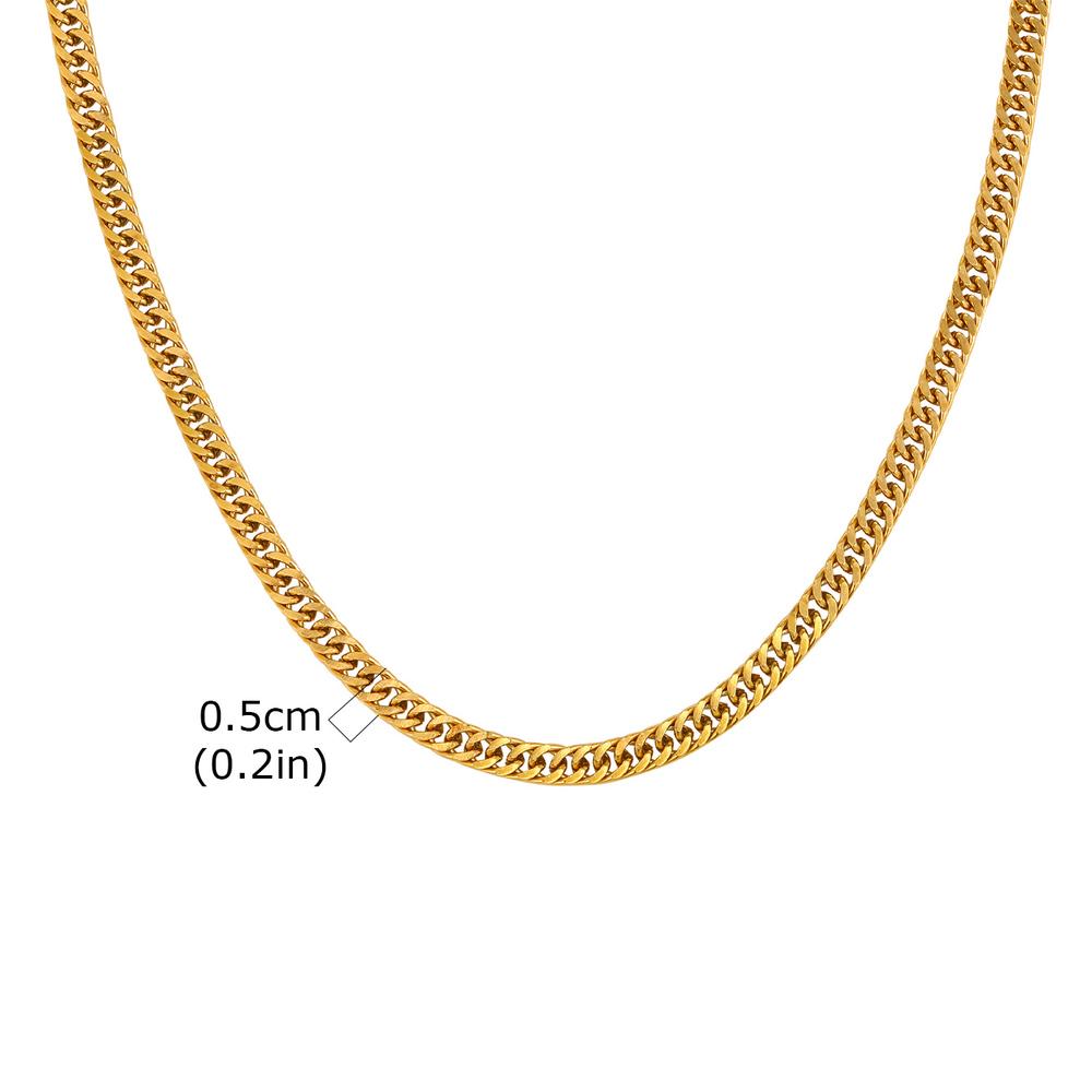 Vnox 3/5/7/9mm dikke Cubaanse schakelkettingen voor mannen en vrouwen, eenvoudige Miami schakelketting, waterdichte roestvrijstalen unisex ketting