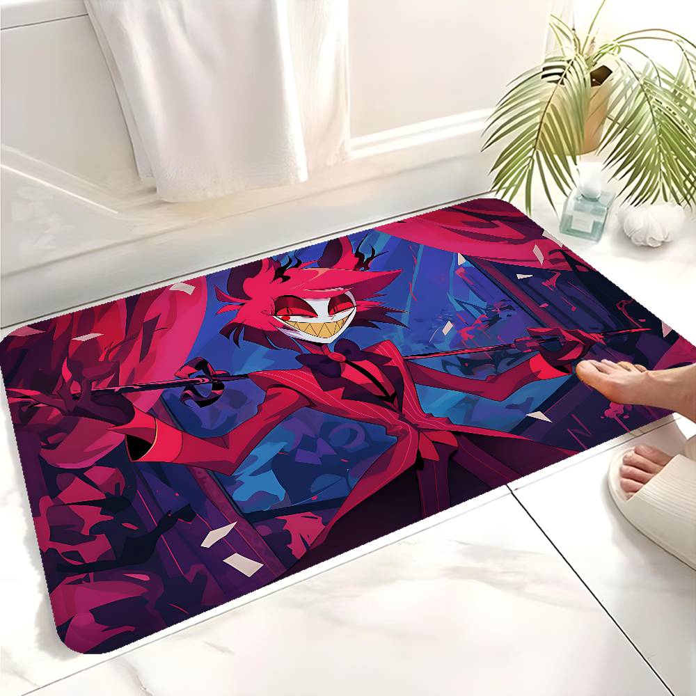 Beliebter Anime H-Hotel H-Hazbin Alastor Flur Teppich Rutschfeste Waschküchenmatte Wäschedekor Balkon Kinder Wohnzimmer