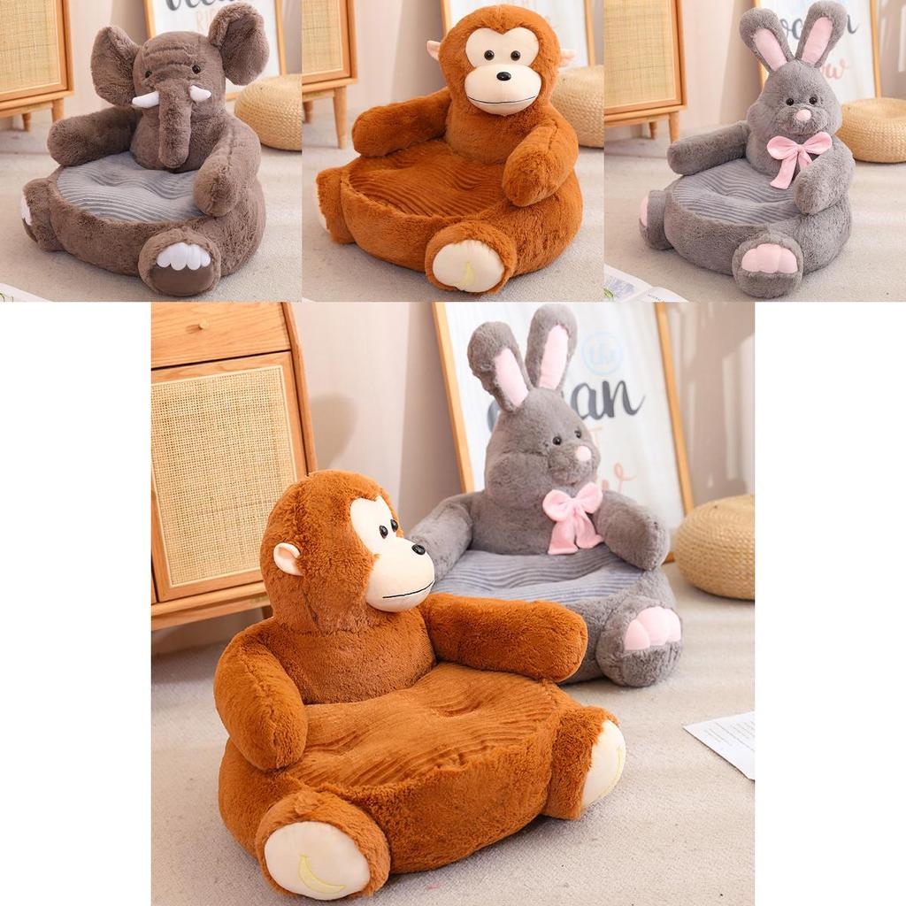 Cute Cartoon Elephant Rabbit Monkey Pet Sofa Toy Pink Pig Lazy Child Small Sofa Chair 50x50x45cm
