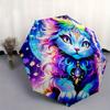 1pc Handsome Cat Automatic Opening and Closing Cartoon Umbrella - Lightweight 3-Fold Design, Suitable for Fans, Travel, Daily Use - Official