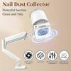 Profesionální odsavač prachu na nehty s LED světlem, 99% zachycení, Silné sání, Stolní montáž pro salon