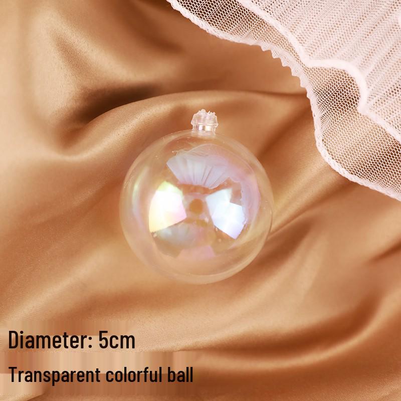 50-Piece Iridescent Wishing Balls: Colorful Transparent Cake Decorations for Birthdays