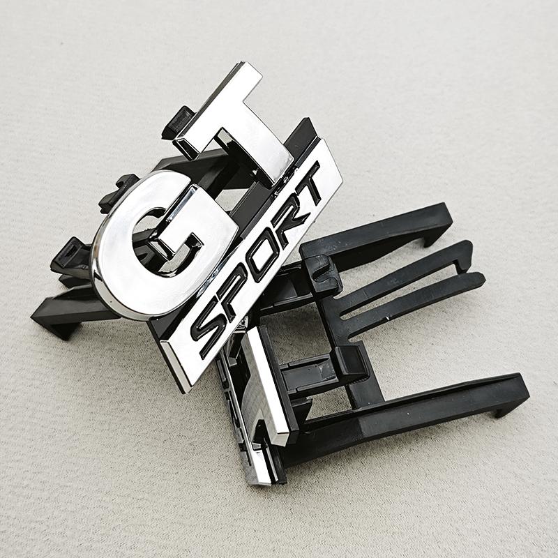 AABIO1 3D ABS Logo GT Sport Auto Frontgrill Abzeichen Emblem Aufkleber für Volkswagen VW Polo 4 5 6 Golf MK4 - MK8 Passat Touran Zubehör
