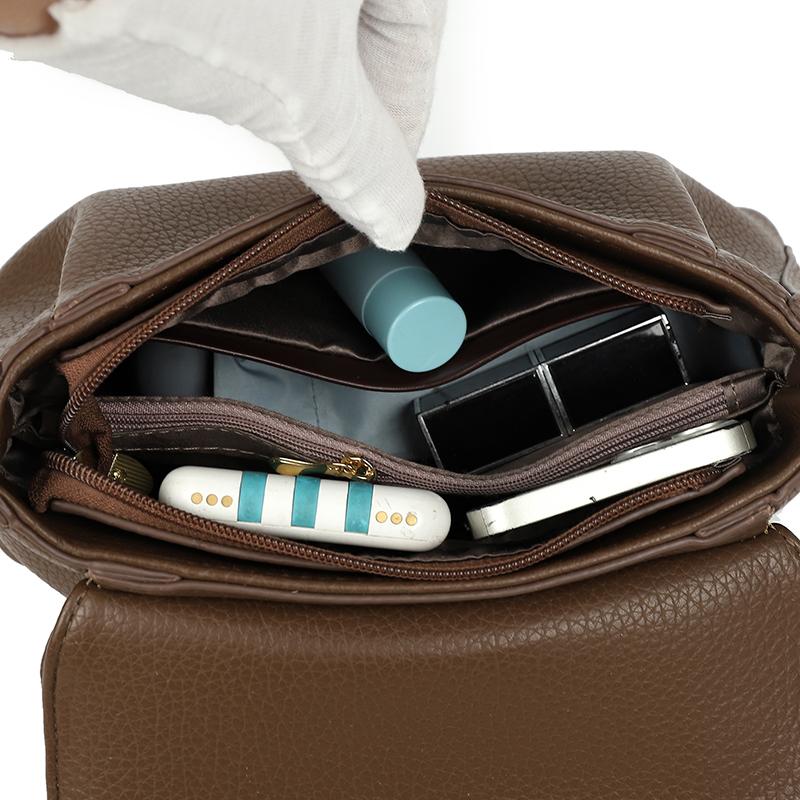 PU Muttertasche Schultertasche Umhängetasche Kleine quadratische Tasche Vintage Pendler Handtasche für Damen