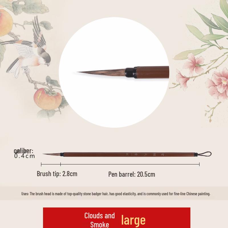 Wolf Hair Gongbi Outline Brush Set for Chinese Painting and Calligraphy - Flower & Bird Detailing Pen