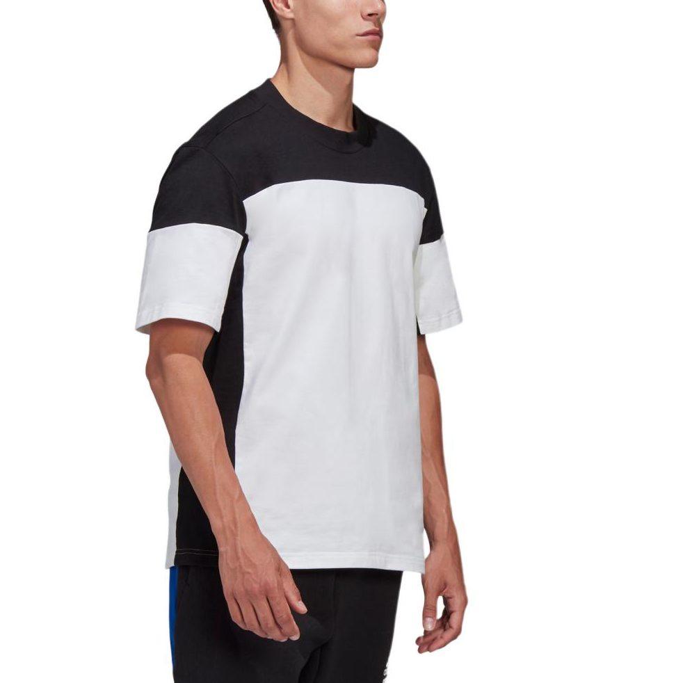 adidas T Shirts Men's White Crew Neck Moderate Straight Fit FR7146