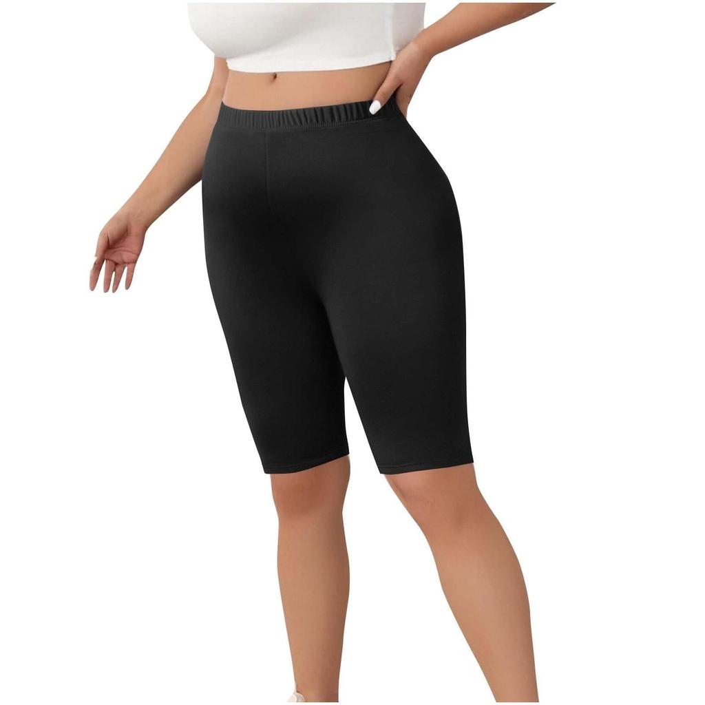 Kadın Yüksek Bel Zayıflama Taytları Büyük Beden Lastikli Bel Şort Pantolon