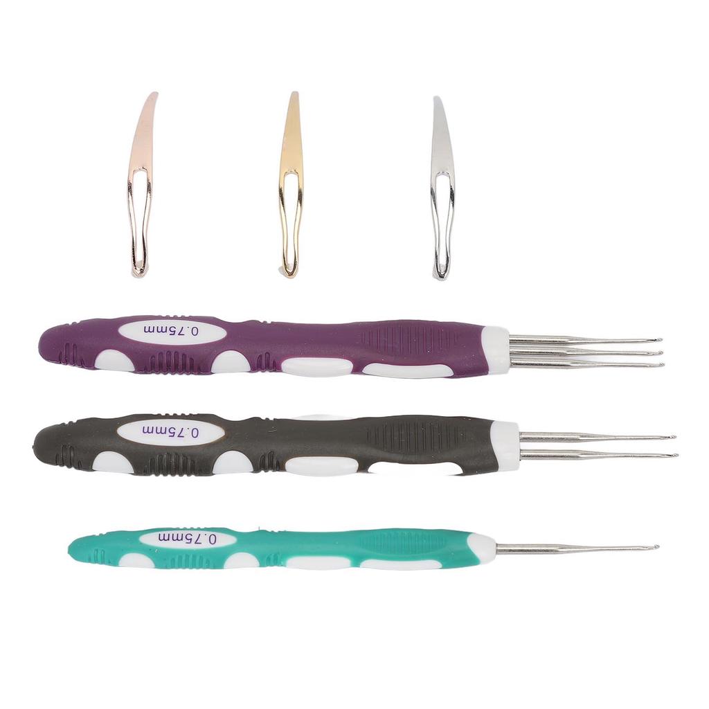 6ks 0,75mm háček na dreadlocky pro zaplétání vlasů 1 2 3 háčky nástroj pro zaplétání dreadlocků